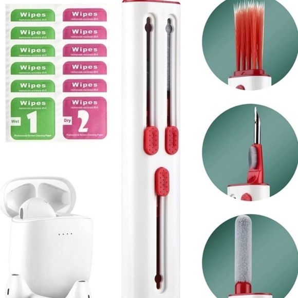 Cleaner Kit for AirPod 4-in-1 Multi-Function Cleaning Pen & Wet-Dry Wipes - Picture 1 of 7